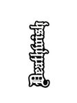Deathwish 'Gothic' Sticker - Black