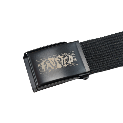 Frosted 'Web' Belt - Black/Charcoal
