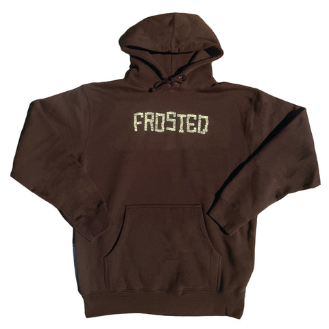 Frosted 'Dominos' Hoodie - Brown