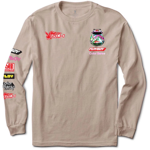 Color Bars x Playboy 'Livery' L/S Tee - Cream