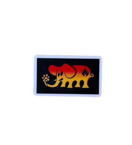 Black Label 'Elephant' Sticker - Orange Sunset