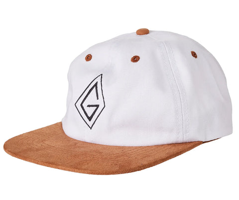 Gnarhunters 'G Logo' Snapback Cap - White/Almond