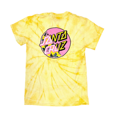 Santa Cruz 'Vacation Splice' Tie Dye Tee - Dandelion