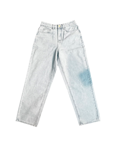 Frosted 'Wavy Classic' Baggy Jeans - Light Blue