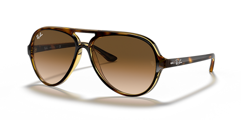 Ray-Ban 'Cats 5000' Sunglasses - Light Havana / Clear Gradient Brown