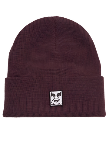 Obey 'Icon Patch' Cuff Beanie - Plum Perfect