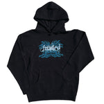 Frosted 'Tribal' Hoodie - Black