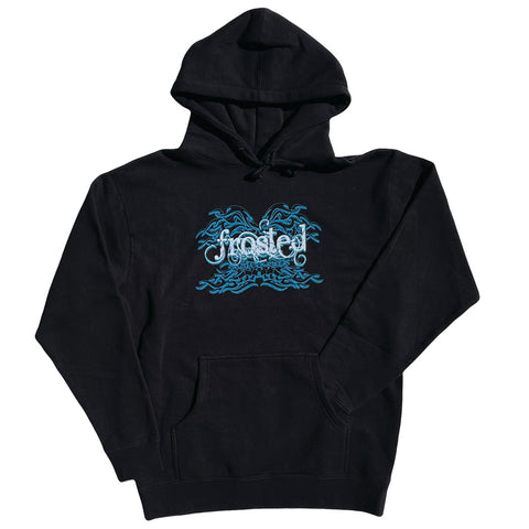 Frosted 'Tribal' Hoodie - Black