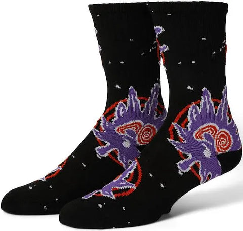 HUF 'Green Buddy Hypnosis' Socks - Black