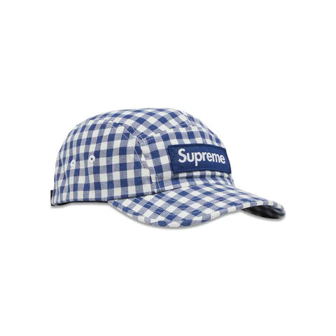 Supreme 'Gingham' Camp Cap - Navy