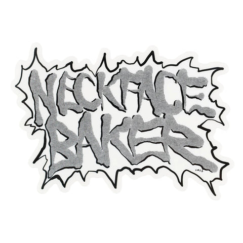 Baker x Neckface 'Graffiti Logo' Sticker - Grey