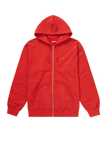 Supreme 'Small Box Logo' Zip-Up Hoodie - Burnt Red