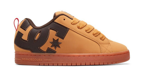 DC Shoes 'Court Graffik SE' Shoes - Wheat/Turkish Coffee
