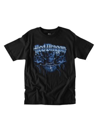 Red Dragon 'Hounds' Tee - Black
