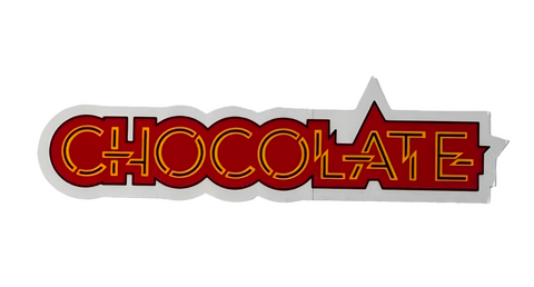 Chocolate 'Logo' Sticker - Red/Yellow