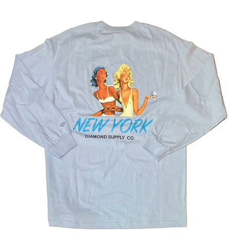 Diamond Supply Co. 'New York' L/S Tee - Blue