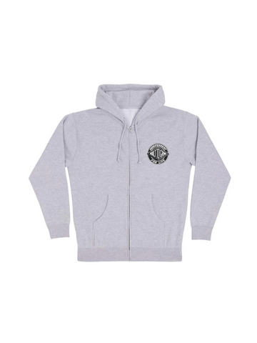 Independent 'Built To The Bone' Zip-Up Hoodie - Grey/Black