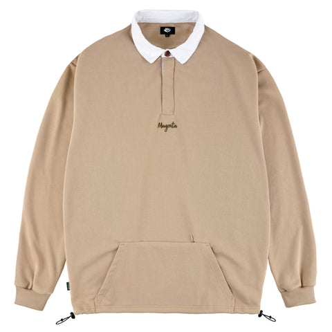Magenta 'Smash Pouch Polo' L/S - Beige