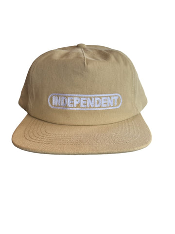 Independent 'Baseplate Unstructured Mid' Snapback Cap - Tan