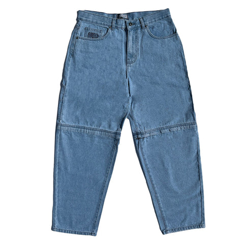 Frosted 'Transformer' Baggy Pants - Light Blue