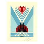Obey 'Green Power Industry' Sticker - Blue