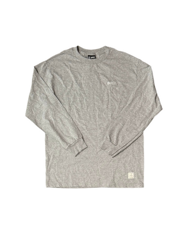 Quintin 'Embroidered Logo' L/S Tee - Grey