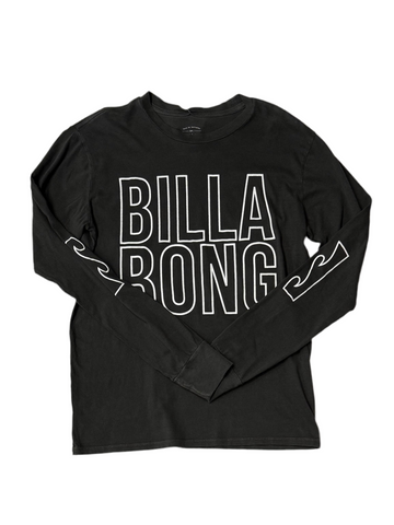 Billabong 'Stacked Legacy' L/S Tee - Off Black