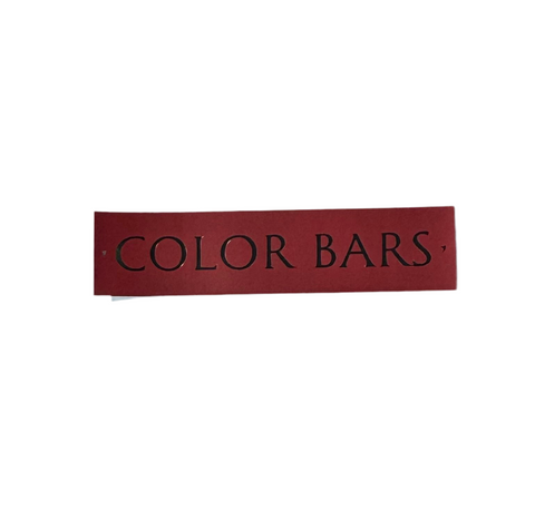 Color Bars 'Scripted' Sticker - Red wine