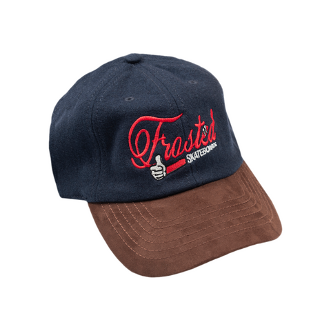 Frosted 'Thumpsup' Whool Cap - Navy