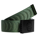 Spitfire 'Bighead Cut Out Jacquard' Web Belt - Olive/Black