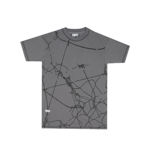 Frosted 'Wire' Tee - Charcoal