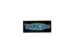 Thank You 'Comic Logo' Sticker - Green/Blue