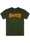 Thrasher 'Inferno' Tee - Forest Green