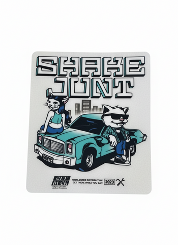 Shake Junt 'Get There While You Can' Sticker - Tiffany Blue