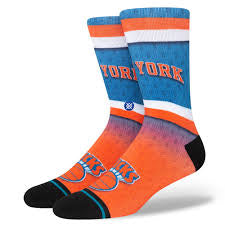 Stance x NBA 'New York Knicks Fader' Crew Socks - Blue/Orange