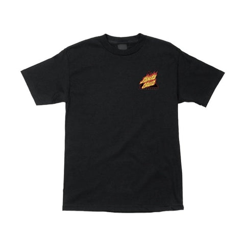 Santa Cruz 'Flamed' Tee - Black