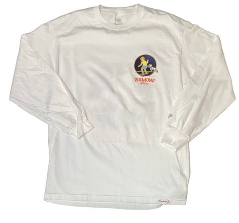 Diamond Supply Co. 'Bite' L/S Tee - White
