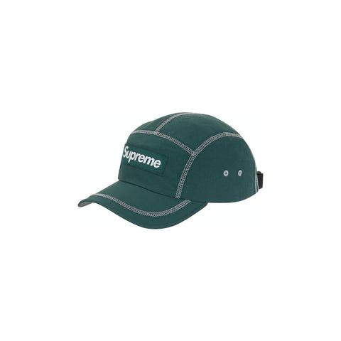 Supreme 'Reflective stitch' Camp Cap - Dark Green