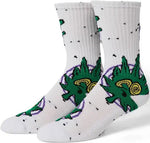 HUF 'Green Buddy Hypnosis' Socks - White
