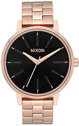 Nixon 'Kensington' Watch - Rose Gold / Black Sunray