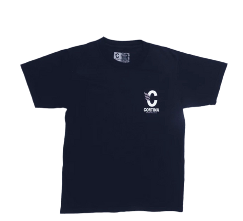 Cortina Bearing Co 'Stack Logo' Tee - Navy