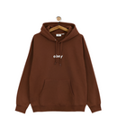 Obey 'Lowercase Embroidered' Hoodie – Sepia