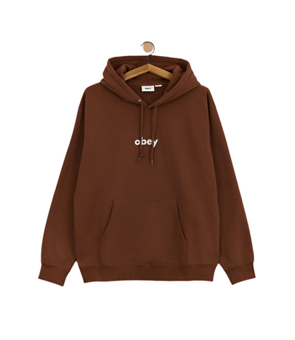 Obey 'Lowercase Embroidered' Hoodie – Sepia