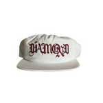 Diamond Supply Co. 'Death Gothic Script' 6-Panel Cap - White/Red