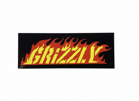 Grizzly Griptape 'Flame' Sticker - Red