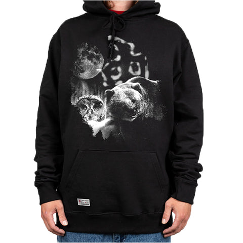 Red Dragon 'Night Animals' Hoodie - Black