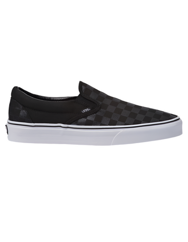 Vans 'Classic Slip-On' Shoes - Black/Black Checkerboard