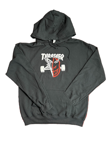 Thrasher x Spitfire 'Thrash & Burn' Hoodie - Black