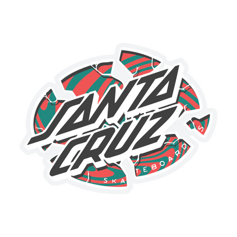 Santa Cruz 'Warp Broken Dot' Sticker - Multi