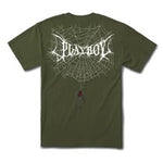 Color Bars X Playboy 'Black Widow' Tee - Military Green